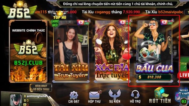 Giới thiệu khái quát về game bầu cua tại B52