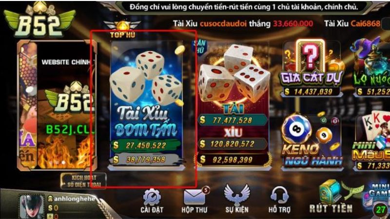 Tổng quan về game tài xỉu bom tấn B52